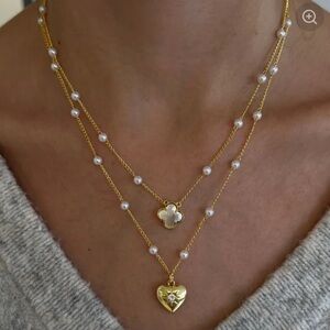 BRAND NEW EVERY Jewels Clover necklace w/ pearl chain.  $175 Retail.